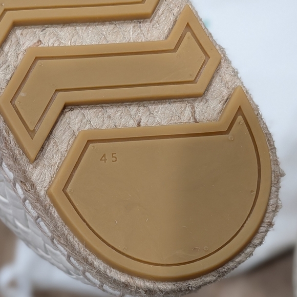 $1295 Mens BOTTEGA VENETA Intrecciato Leather Espadrilles White 45 US 12 - Picture 9 of 10